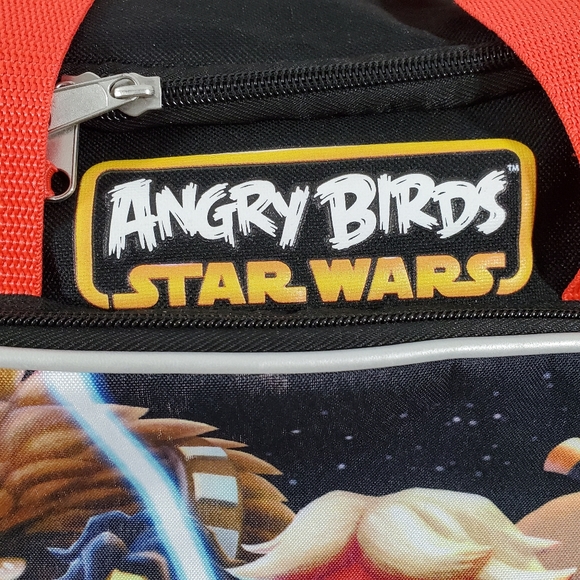 Star Wars Angry Birds Duffle Gym Bag Black Red Ove - Picture 8 of 12